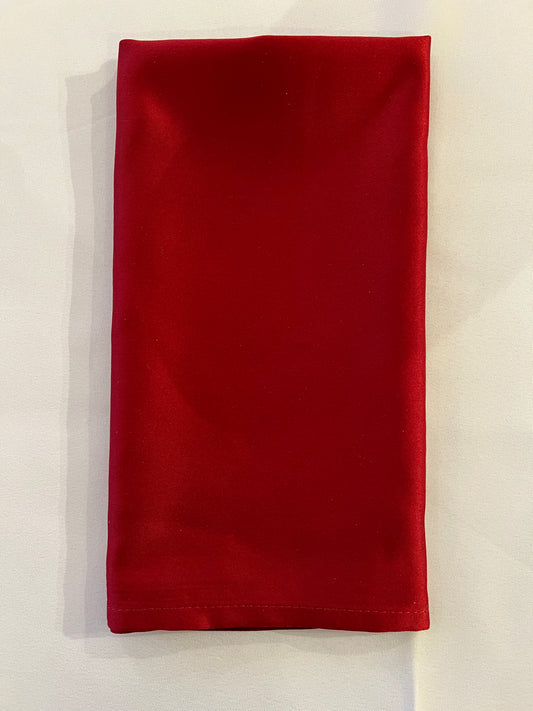 Scarlet Satin Napkin