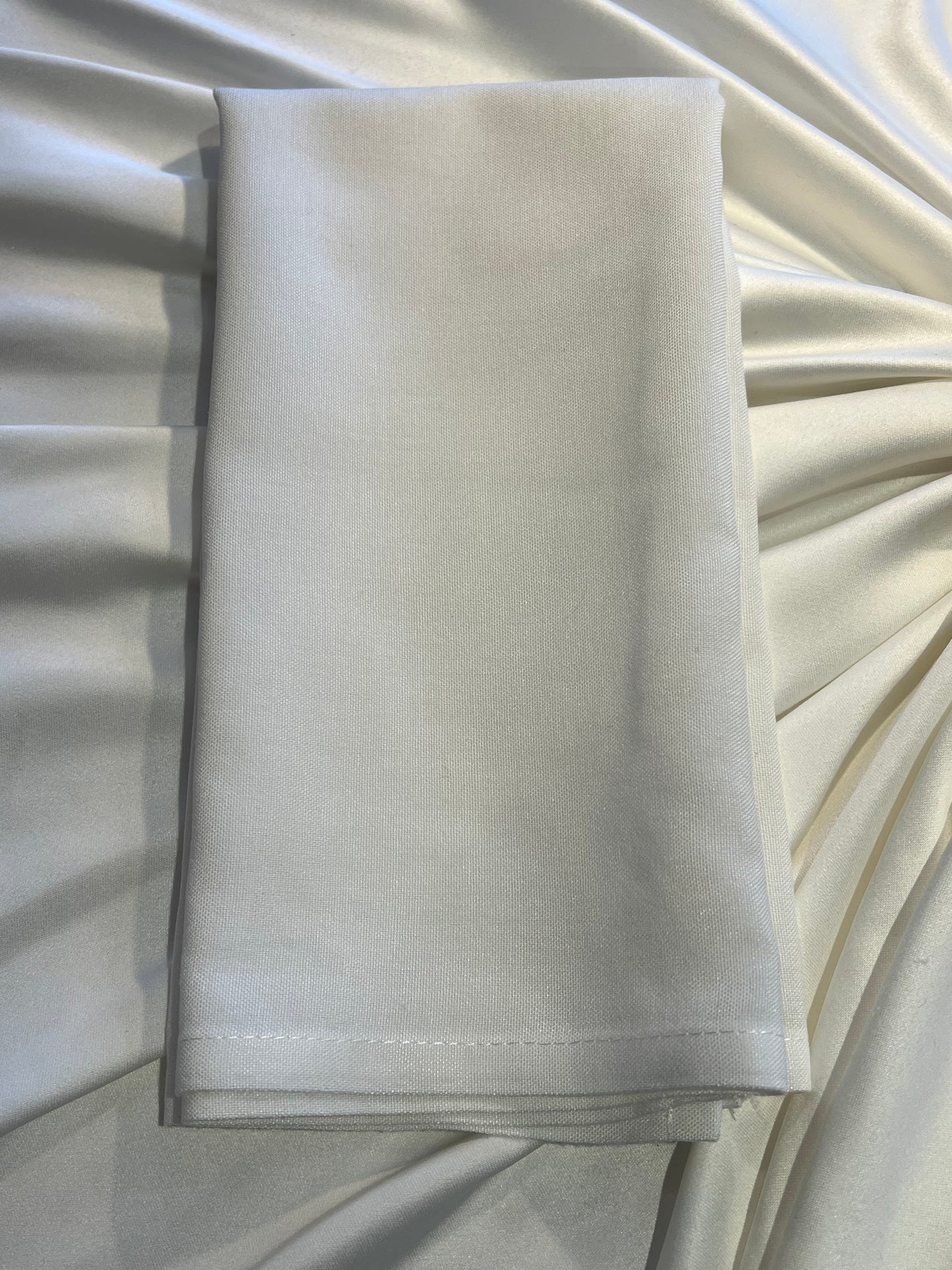 White Cotton Hemmed